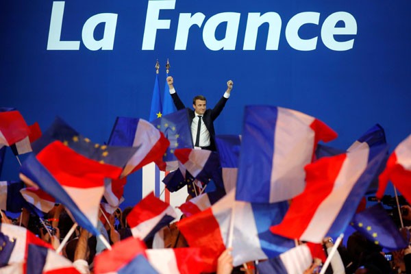 Emmanuel Macron berhasil memenangkan Pilpres dan kembali terpilih menjadi Presiden Prancis untuk periode kedua - Antara