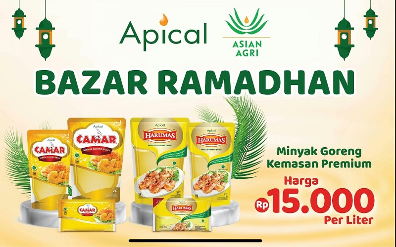 Minyak goreng merk Camar dan Harumas dari Apical Group melalui Bazar Ramadan di Balikpapan. - Istimewa