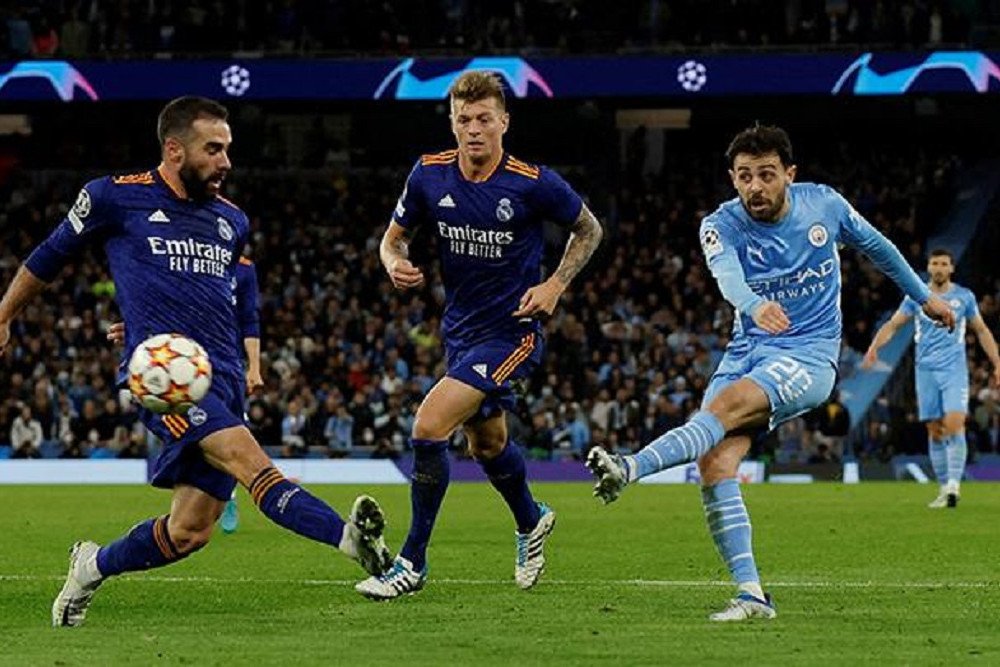 Manchester City vs Real Madrid di Liga Champions  -  Reuters