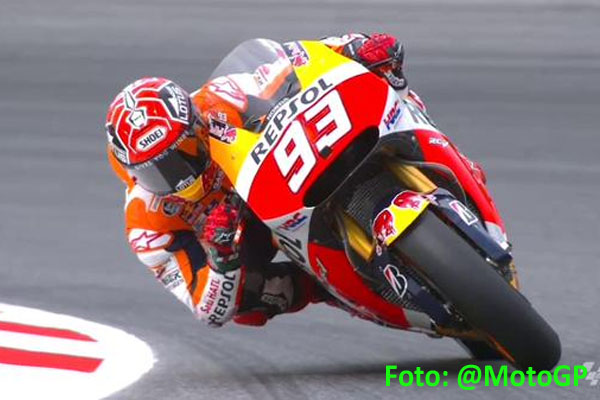 Marc Marquez (Repsol Honda) tampil tercepat di Latihan 1 MotoGP Spanyol di Sirkuit Catalunya, Barcelona
