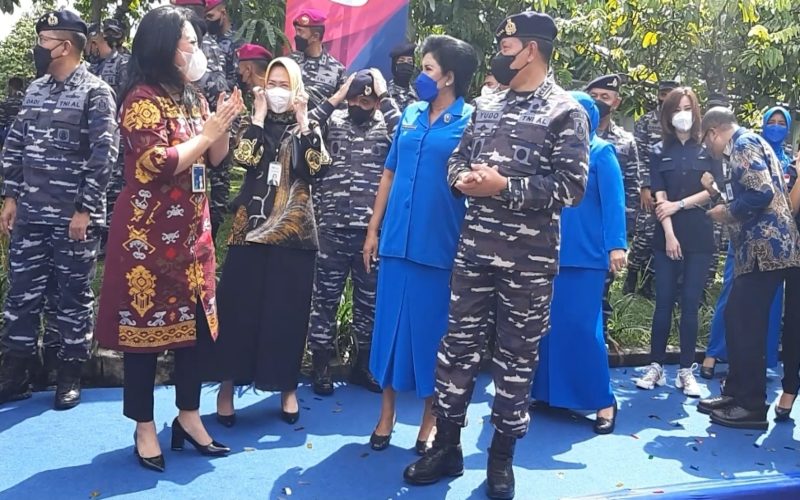 Kepala Staf TNI Angkatan Laut (KSAL) Laksamana TNI Yudo Margono di sela acara mudik gratis serentak bagi personel beserta keluarganya, Kamis (28/4 - 2022).