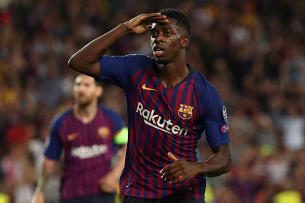 Penyerang FC Barcelona Ousmane Dembele - Reuters/Sergio Perez