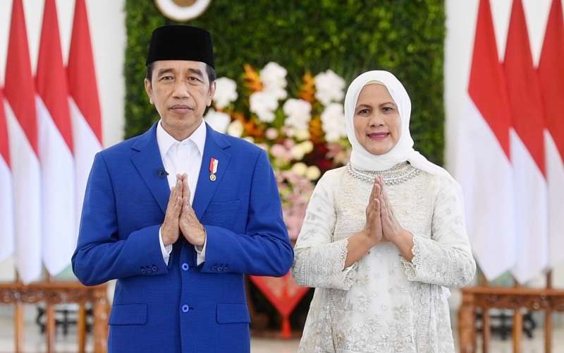 Presiden Jokowi dan Ibu Iriana Sampaikan Ucapan Selamat Idulfitri 1443 Hijriah