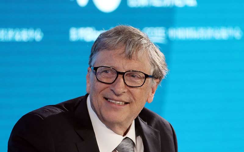 Bill Gates menjadi pembicara saat Bloomberg New Economy Forum di Beijing, China, Kamis (21/11/2019).  - Bloomberg/Takaaki Iwabu