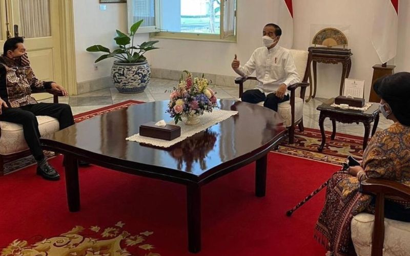 Eks Kepala BIN Jenderal TNI (Purn) AM Hendropriyono bertemu dengan Presiden Jokowi di Istana Negara, Jakarta pada Jumat 7 Mei 2021 / Instagram