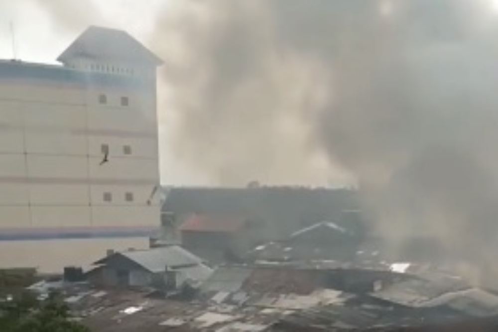 Pasar Ciputat, Tangerang Salatan terbakar pada Rabu (11/5/2022) sore ini, Rabu (11/5/2022). - Istimewa