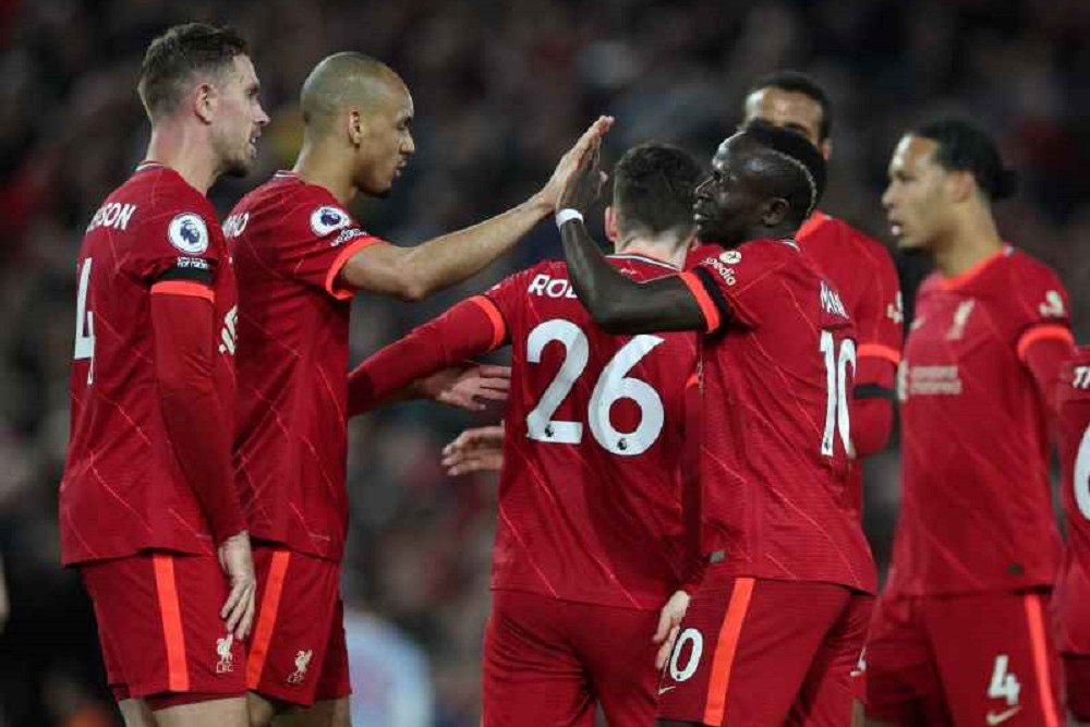 Selebrasi Liverpool di Liga Inggris  -  Reuters