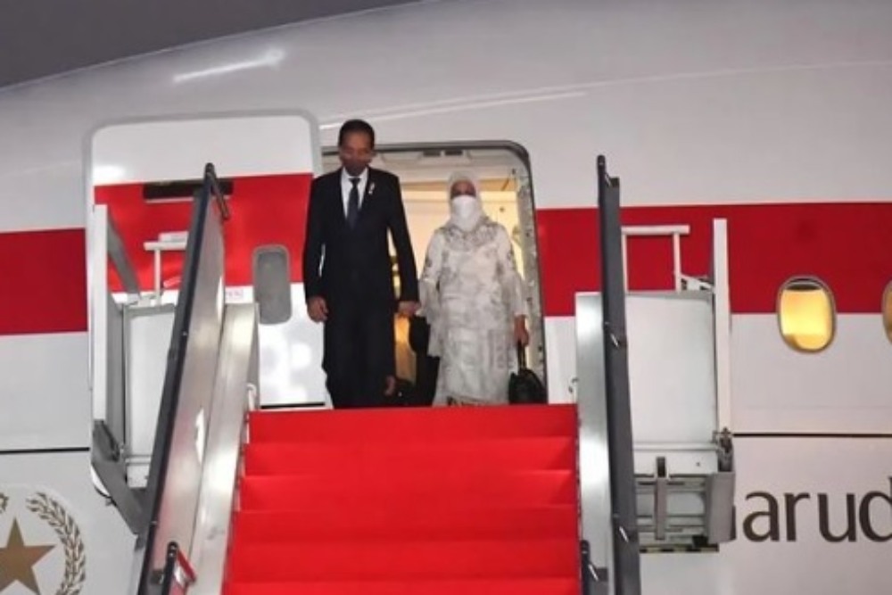 Presiden Joko Widodo atau Jokowi dan Ibu Negara beserta rombongan telah tiba di Tanah Air dari kunjungan ke Amerika Serikat (AS) pada Senin (16/5/2022) pukul 05.00 WIB. - Instagram @jokowi