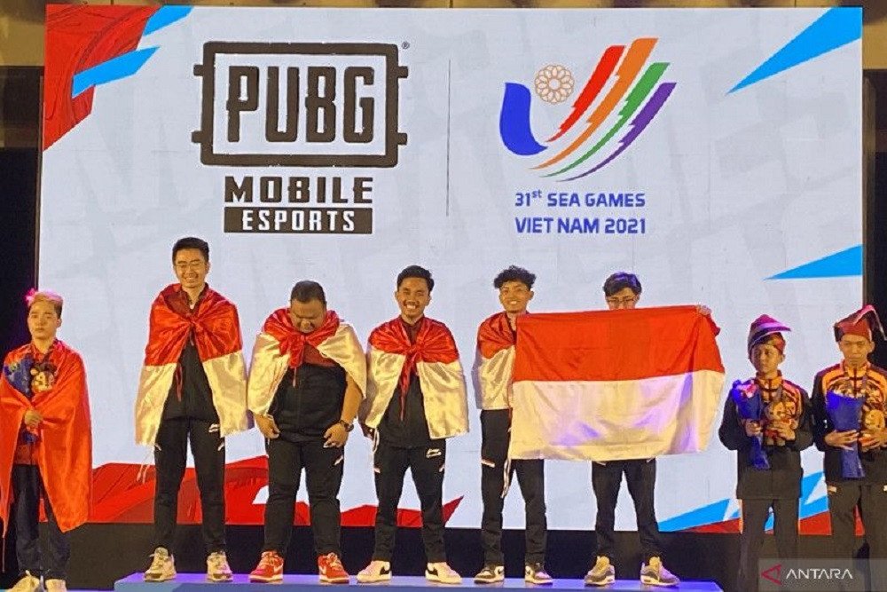 Timnas PUBG Mobile Indonesia meraih medali emas di Sea Games 2021  -  Antara