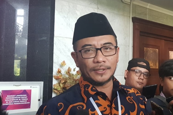 Komisioner KPU RI Hasyim Asy'ari menyampaikan keraguan terhadap saksi dari Tim Hukum Prabowo-Sandiaga, Kamis (20/6/2019)/JIBI - Bisnis/Hasyim Asy\'ari