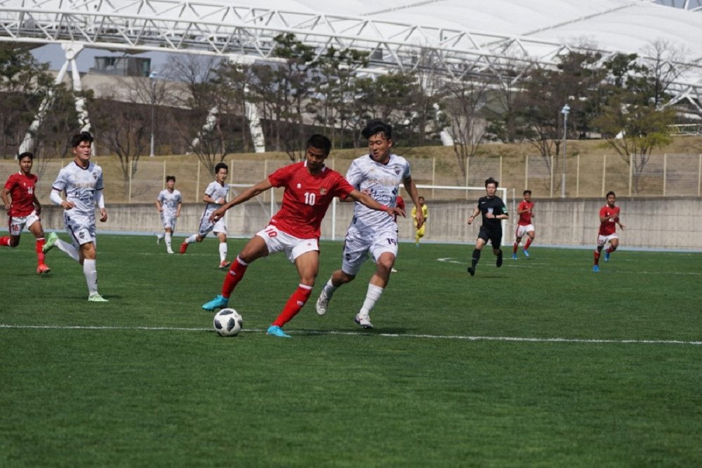 Uji coba timnas U-19 Indonesia kontra Gimcheon FC  -  PSSI
