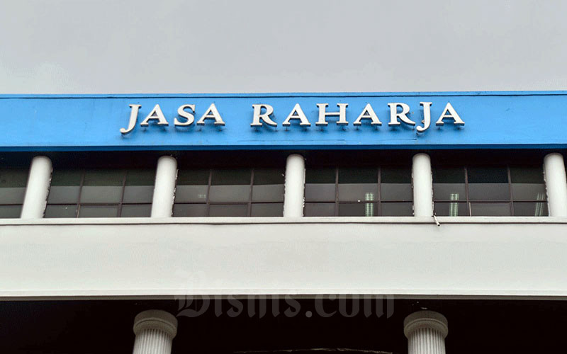Logo PT Jasa Raharja di Jakarta, Jumat (7/1/2022). Bisnis - Fanny Kusumawardhani