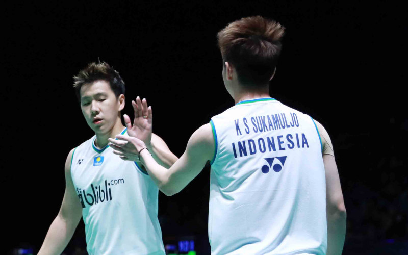 Tumbang Atas Ganda China di Semfinal Indonesia Masters 2022, Marcus Akui Belum Maksimal