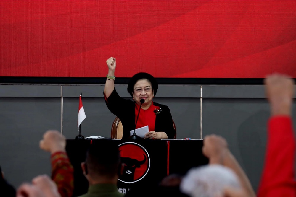 Ketua Umum PDIP Megawati Soekarnoputri di acara Rakernas II PDI Perjuangan di Jakarta, Selasa (21/6/2022) - Dok. PDIP