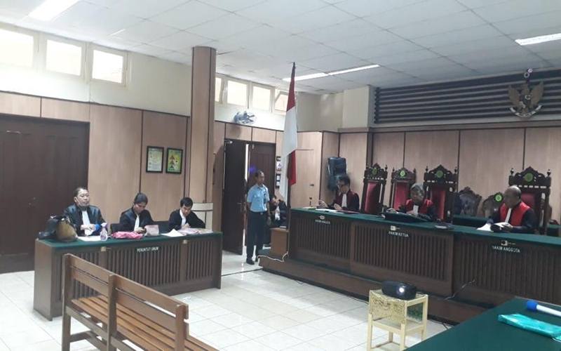 Kejaksaan Negeri (Kejari) Jakarta Utara menjalankan sidang dengan agenda tuntutan dan pembacaan putusan Majelis Hakim Pengadilan Jakarta Utara melalui sarana video conference (e-court) pada Selasa (24/3/2020). - Istimewa
