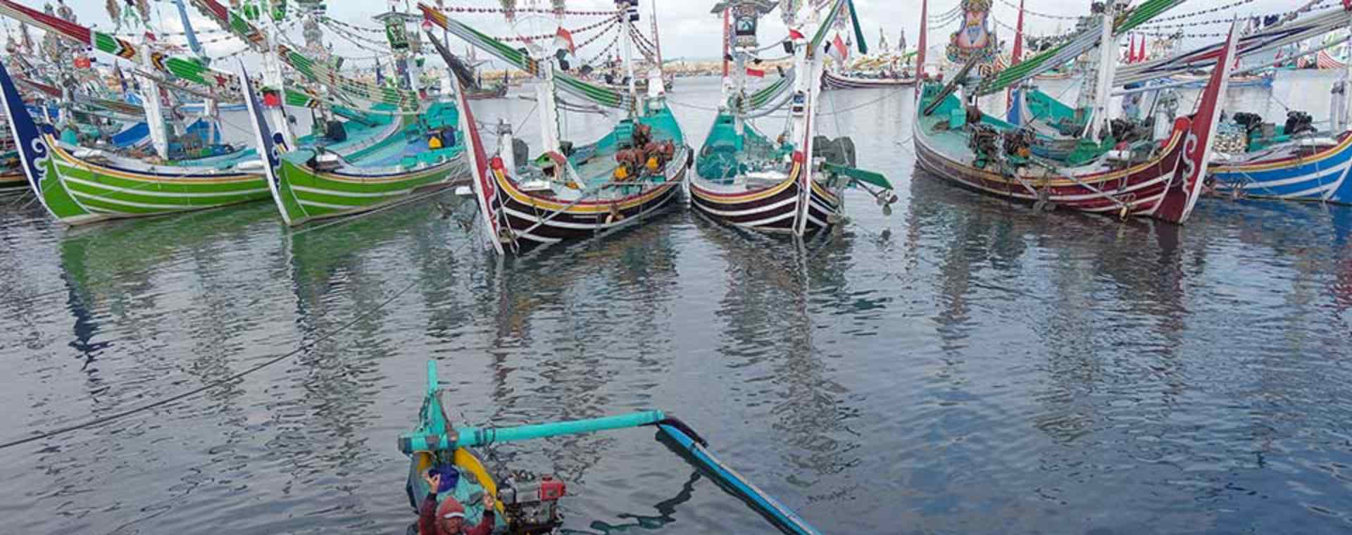 Sejumlah nelayan membongkar muat ikan hasil tangkapan di Pelabuhan Perikanan Nusantara Pengambengan, Jembrana, Bali, Kamis (21/7 - 2022). ANTARA FOTO / Nyoman Hendra Wibowo\\r\\n