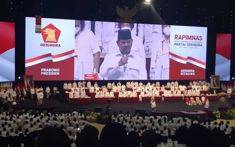Buka Rapimnas Gerindra, Prabowo Akan Deklarasi Maju di Pilpres 2024?