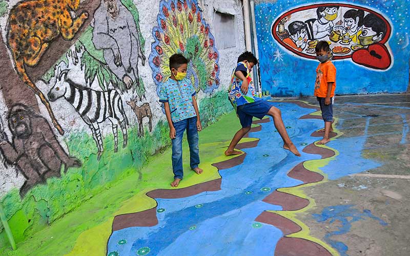 Lukisan Tiga Dimensi di Kampung Rawa Bebek Bekasi Jadi