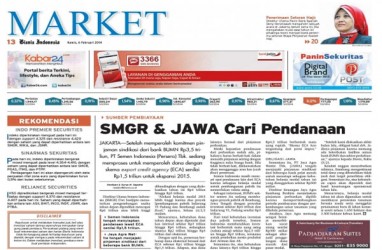 Bisnis Indonesia edisi cetak Kamis (6/2/2014)  Seksi Market