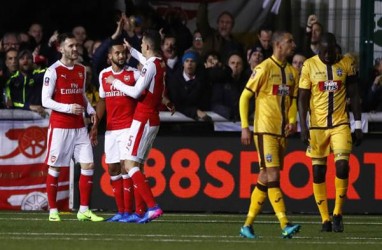 HASIL PIALA FA: Arsenal Pukul Sutton United 2-0
