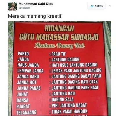 Menu Janda Warung Ini Jadi Omongan