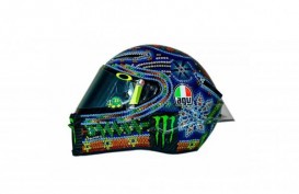 Ini Helm Unik Penuh Warna Valentino Rossi di "Winter Test" 