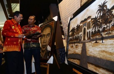 LUKISAN : Saat Presiden Jokowi Terbuat dari Kopi. Istana Maimun "Berasal" dari Abu Sinabung