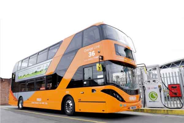 Armada Bus Tingkat Biogas Terbesar Beroperasi di Nottingham