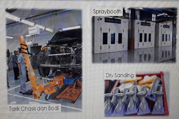  Sejumlah fasilitas peralatan standar internasional di Bengkel Suzuki Body and Paint/Bisnis - Yusran Yunus