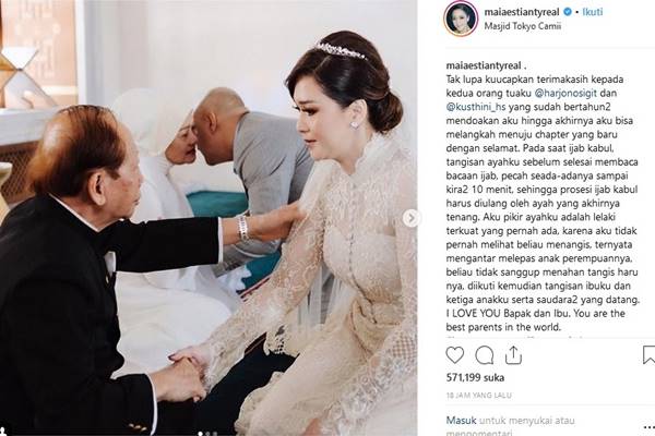 Harjono Sigit di pernikahan Maia Estianty dan Irwan Mussry - Instagram@maiestiantyreal