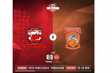 Liga 1: Madura United vs Borneo FC, Live Sekarang