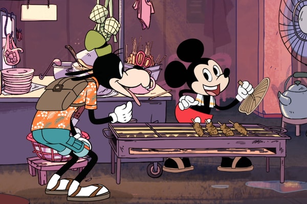Salah satu adegan dalam episode Master Hawker, Mickey Go Local / Dok The Walt Disney Company Southeast Asia