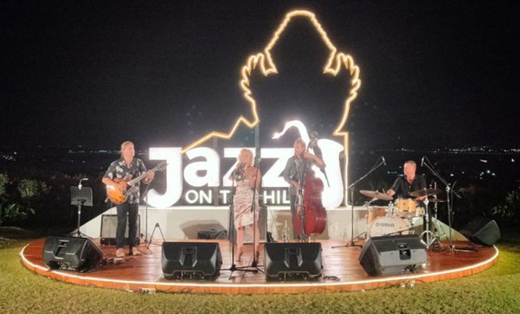 Suasana pre-event UVJF, dengan konsep Jazz On The Hill di Jendela Bali Garuda Wisnu Kencana, Badung, Bali, Rabu (14/8/2019). - Antara