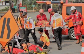 Simulasi Tanggap Darurat Kejadian Luar biasa Digelar di Tol Tangerang-Merak