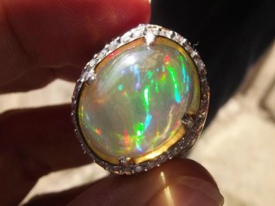 Batu Kalimaya Black Opal Jarong Asli Kode 741 Wahyu Mulia Opal Cincin Pria Perak