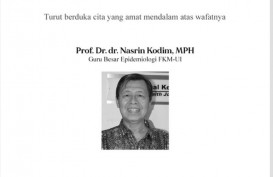 Nasrin Kodim, Guru Besar FKM Universitas Indonesia, Meninggal Dunia