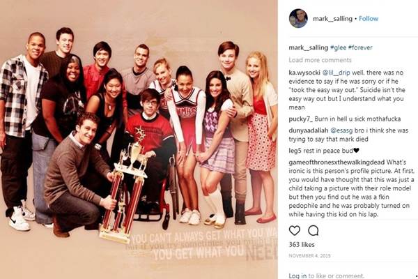 Para pemain 'Glee' - Instagram @mark_salling