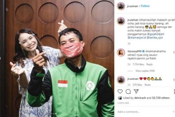 5 Terpopuler Lifestyle Viral Ojol Duet Di Chat Hingga Selfie Bareng Rossa Dan Anjasmara Jadi Korban Begal Sepeda Lifestyle Bisnis Com