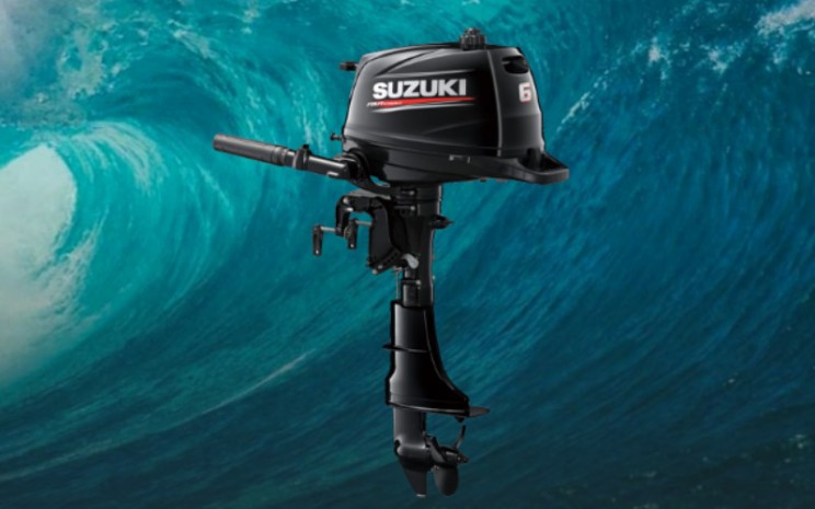 Suzuki Suzuki DF6AL, mesin kapal dengan mesin kecil (4 stroke outboards) ini berbobot 25 kg.  - Suzuki.co.id