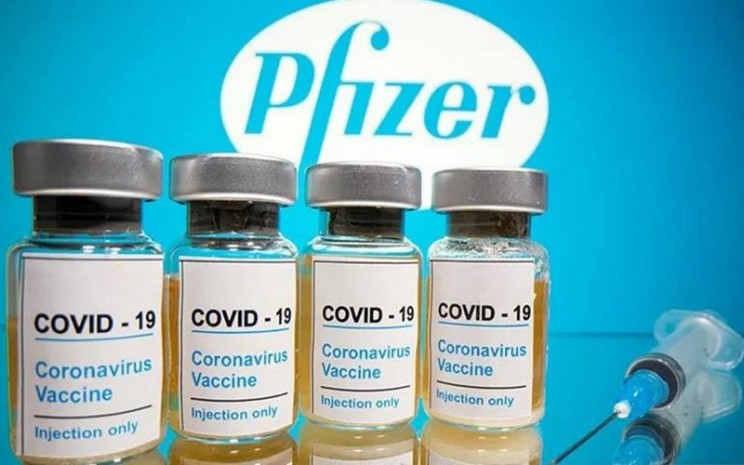 Vaksin Covid-19 buatan Pfizer. - Antara/Reuters