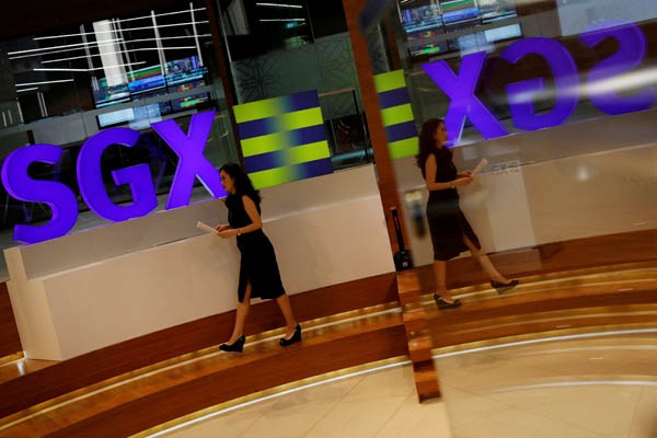Bursa Singapura SGX (Singapore Stock Exchange).  Reuters - Edgar Su