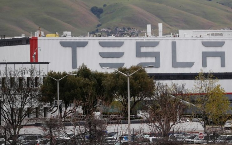 Fasilitas produksi Tesla Inc di Amerika Serikat. / REUTERS