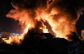 Foto Gaza Dibakar, Bak Bandung Lautan Api