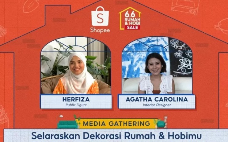 Diskusi virtual Shopee Kampanye 6.6 Rumah dan Hobi Sale pada Kamis (20/5/2021).  - ANTARA