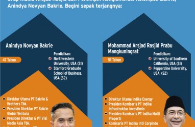 Palagan Ketua Kadin Indonesia, Ini Profil Arsjad Rasjid & Anindya Novyan Bakrie
