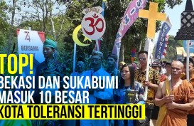 Bekasi dan Sukabumi Masuk Daftar 10 Kota Toleransi Tertinggi