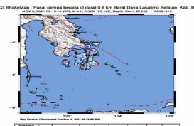 Gempa Kedalaman 13 Km Guncang Buton, Sulawesi Tenggara