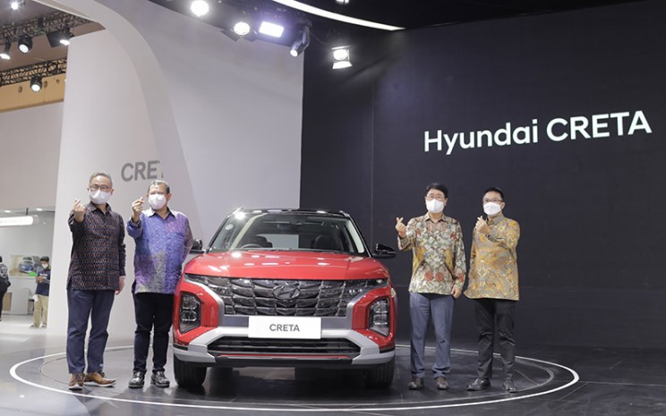 Hyundai meluncurkan SUV Creta di GIIAS 2021, Kamis (11/11/2021).  - Hyundai