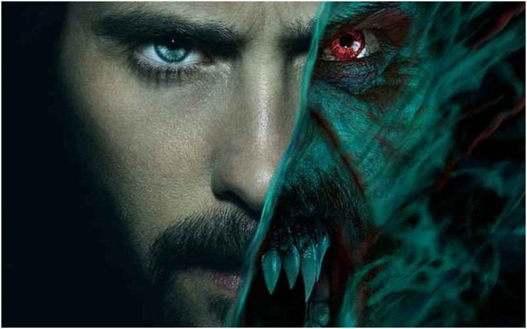 Poster film Morbius yang diperankan Jared Leto - Sony Pictures.