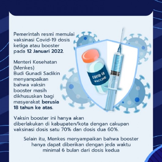 Resmi! Vaksinasi Booster Dimulai Tanggal 12 Januari 2022
